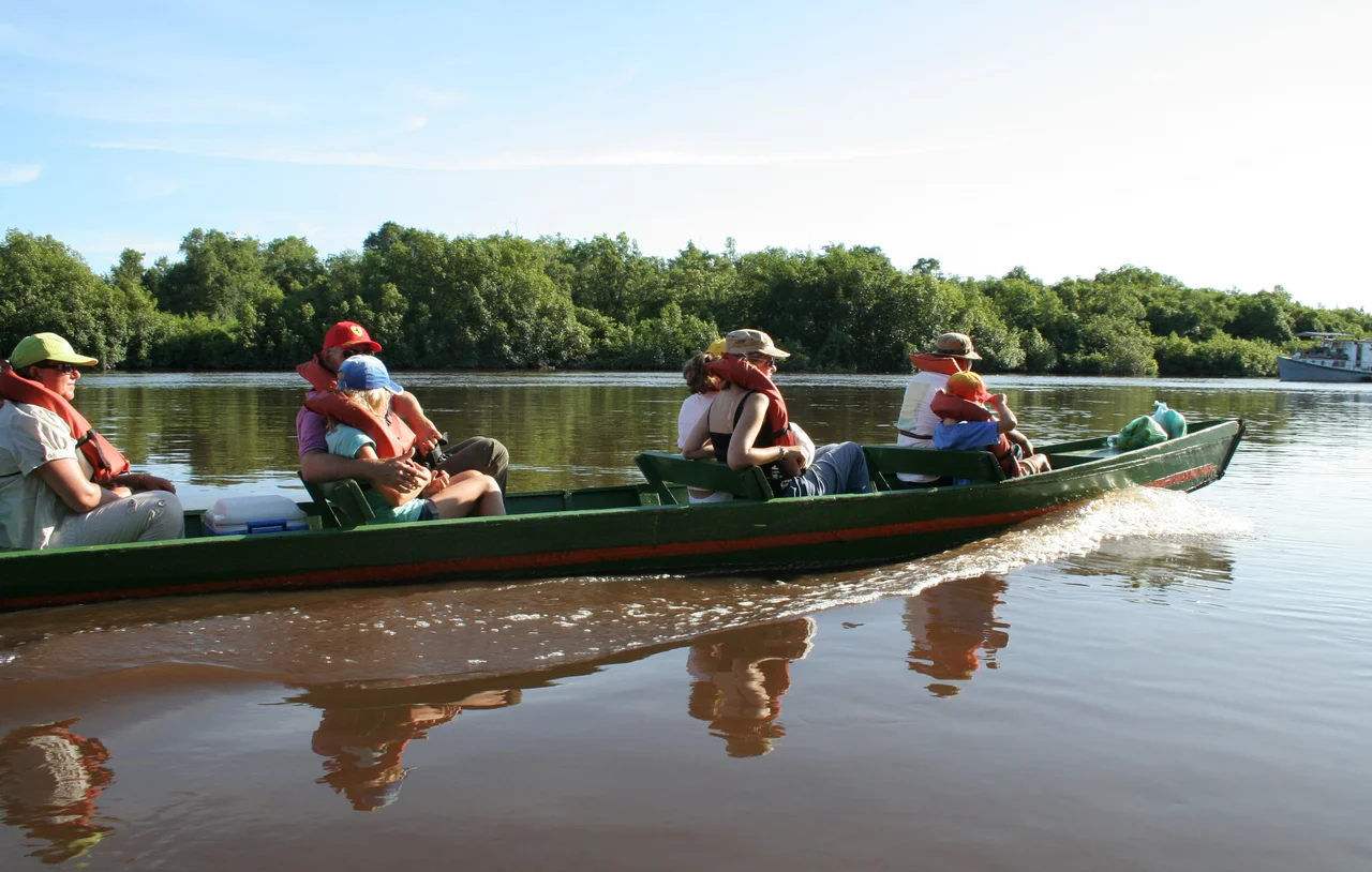 Bigi Pan natuurgebied bij Nieuw-Nickerie, Suriname